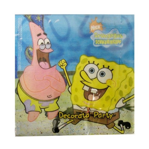 Preisvergleich Produktbild Partyservietten Servietten Spongebob 16Stück