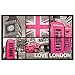 Produktbild Tapis Déco - 1740324, Teppich Rechteck, 50 X 80 cm, London Girl, Bedruckt, Ohne