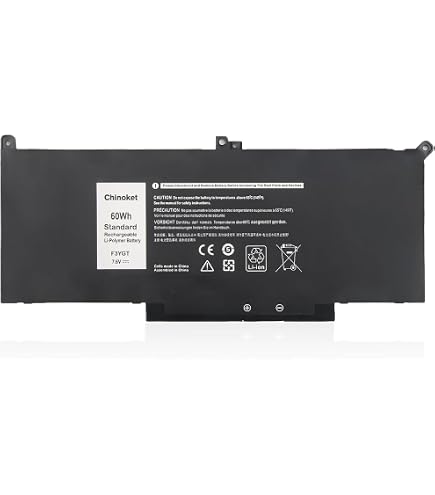 Batterie Ordinateur Portable Dell Latitude 60Wh - Modèles 7280 7290 7380 7390 7480 7490 - Compatible F3YGT DM3WC - 6 Cellules Li-ion