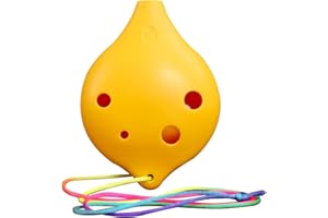 RmKbe 6 Hole Ocarina Alto C Ceramic Smokey Brown Ocarinas Children Plastic Ocarina Student Music Instruments for Beginner (Yellow)