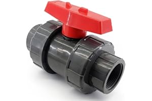 SUINGA Robinet d’arrêt Eau 32 | Vanne PVC 32 | Robinet d’arrêt 32 mm | Vanne à bille à visser 1" pour tuyau en polyéthylène 32 | Robinets d’arrêt d’eau pour tuyau d’irrigation