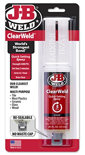 J-B Weld 50112 Pegamento Epoxy Rápido, Transparente (Clear), 25 ml