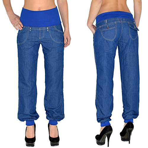 ESRA Damen Jeans Hose Haremshose Pumphose Boyfriendhose Boyfriend Jeanshose J132 - 