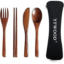 Altsuceser Set Insalatiera In Legno Di Acacia Con Cucchiaio E Forchetta – Ciotola 20 Cm, Marrone Naturale - 5