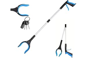 Korsaot Greifzange für Senioren 82 cm – Faltbare Greifhilfe mit Magnet, Leichter Greifer für Müllsammlung, Garten & Haushalt, Handgreifer für ältere Menschen