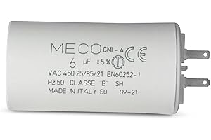 STEYCO Condensateur 6 µF Spécial volet roulant SOMFY Moteur 25 Nm à petites cosses 2,8mm - GARANTIE 1 an