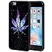 Produktbild iPhone 6 Plus Case,iPhone 6S Plus Case, Slim Anti-Scratch Shockproof Silicone TPU Back Protective Cover Case for iPhone 6 Plus/6s Plus,Galaxy Weed Leaf