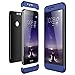 Produktbild CE-Link für Huawei Honor 8 Hülle Hardcase 3 in 1 Handyhülle Ultra Dünn Hartschale 360 Grad Full Body Schutz 3 Teilig Styliche Handytasche Backcover Schutzhülle Anti-Kratzer Elegant Stoßfest Hart PC Skin Rückdeckel Glatte Rückseite Bumper - Blau + Schwarz