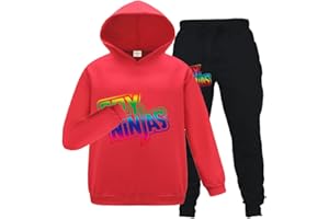 Forlcool Ninjas Merch Girls Tracksuit Hoodie + Trousers 2pcs Kids Ninjas Clothes Set Girls Outfits Sportwear