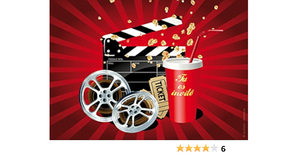 Editon Colibri Fr Invitations Cinema En Francais Paquet De 10 Cartes D Invitation Cinema Pour Un Prochain Anniversaire D Enfant Au Cinema Amazon Fr Cuisine Et Maison
