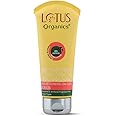 Lotus Organics+ Brightening De-Tan Scrub | With 100% Certified Organic White Peonies | Reduce Tanning | Combats Sun Damage | Removes Blackheads, Whiteheads & Pigmentation | For Glowing & Fresh Skin | For All Skin Types | 100g
