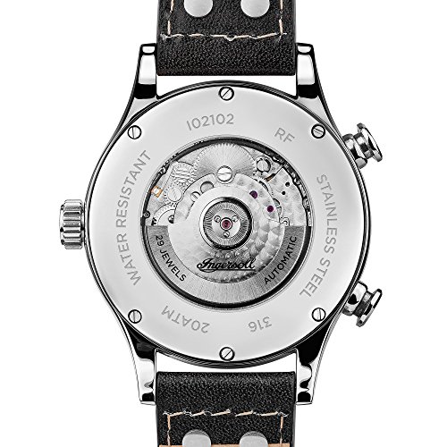 Ingersoll Herren Analog Automatik Uhr mit Leder Armband I02102