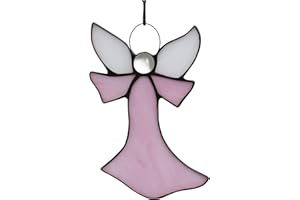 HAOSUM Angel Suncatcher Stained Glass Window Hangings Ornament Gift for Mom,Friends (6.3"×4.3")