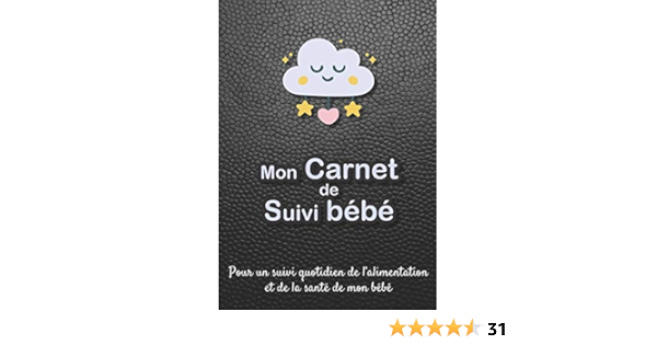 Mon Carnet De Suivi Bebe Journal De Bord Cahier De Suivi Maternel Pour Bebe Nouveau Ne Nourrisson Suivi De L Alimentation Et La Sante Du Bebe Noir Imitation Cuir Noir Nuage