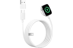 AINPOW Compatible with Apple Watch Charger Cable 2M, iWatch Charger Cable Wireless Apple Watch Charger USB C Magnetic Charging Cable Apple Watch Fast Charger for Apple Watch Series 9/8/7/6/5/4/3/2/SE/Ultra