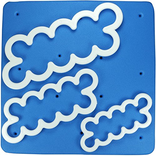 Chefarone Rosen Ausstecher Fondant Bundle (5tlg) - 3 Rose Cutter und 2 Modellierplatten (foam pads)