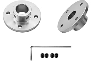 WINWILL Lot de 2 connecteurs d'embrayage à bride de 16 mm en alliage d'aluminium, accessoires de couplage rigides, raccords d'axe d'arbre pour moteurs de modélisation RC DIY