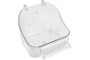 Yicare Mangeoire à oiseaux en plastique transparent à suspendre pour oiseaux, hamsters, volailles, perroquets, pigeons, perruches