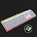 Produktbild IWTGR GK840 Mechanische Tastatur, 104 Schlüssel Gaming-Tastatur, RGB LED Hintergrundbeleuchtung Amerikanisches Layout (Blue Switch,White)