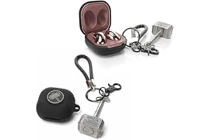 Brelok do kluczy i etui do Samsung Galaxy Buds2 Pro (2022), Galaxy Buds 2 (2021), Galaxy Buds Pro (2021), Galaxy Buds Live (2020), XMBYGY silikonowe urocze etui na słuchawki douszne Galaxy Buds (Hammer)