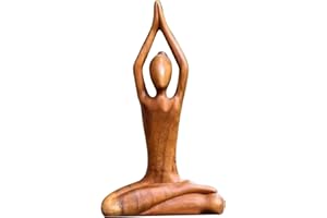 FIYSON Frau Skulptur Yoga-Pose Figur,Body Talk Skulptur Yoga,Polyresin Yoga-Statuen Mädchen Arts Deko Heim Tisch Dekorative für Wohnzimmer Schlafzimmer Büro Geschenk für Yoga-Liebhaber,18cm (Stil 2)