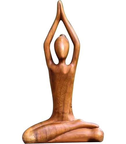 Yoga-Figur Aus Harz – Abstrakte Meditationsskulptur, Goldfarben, Ca. 10,8 Cm – Deko Für Wohnzimmer, Büro & Yoga-Studio
