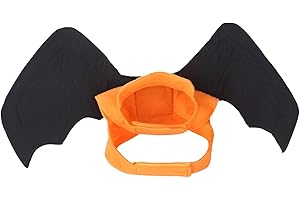 Tonsee Accessoire Katzen Welpen Hunde Kostüm Cosplay Kleidung Kostüm Schwarz Fledermaus Flügel Halloween Party Für Haustier Dekoration Kleidung Hundemantel Für Englische Bulldoggen (Orange, L)
