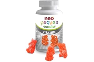 Neo Peques Gominolas Vitaminas Niños - Vitamina C y Zinc - Refuerzo Defensas y Crecimiento - Sabor Fresa - Multivitaminas con A, B6, B12, D3, Biotina y Ácido Fólico - 30 Gummies