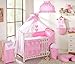 CANOPY / DRAPE / MOSQUITO NET TO FIT COT/COT BED (Pink)