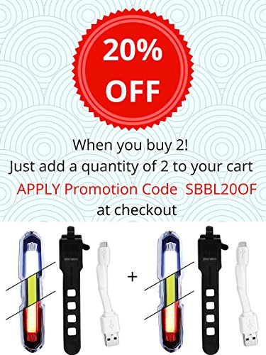 C4wrd LED USB Fahrradlicht, Rücklicht und Frontlicht, Extrem helle Fahrradlampe rot weiß, wiederaufladbar, einfach zu montieren, spritzwassergeschütztes Gehäuse mit Akku für gesicherten Radfahrspaß - 7