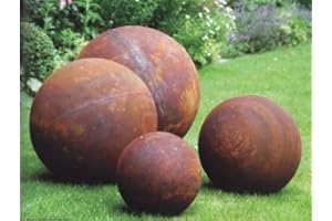 ‎ROSTIKAL Rostikal Rost Deko Vollkugel Ø 30 cm Edelrost Gartendeko Vintage Metall Deko Kugel
