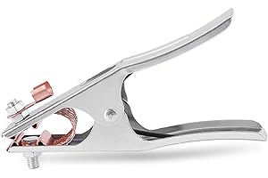 Hwtcjx Pinza Soldadura, Abrazadera de conexión a tierra, Tierra abrazaderas, Hecho de hierro + latón, duradero, equipo de soldadura profesional, para mayoría de las máquinas de soldar (300A)