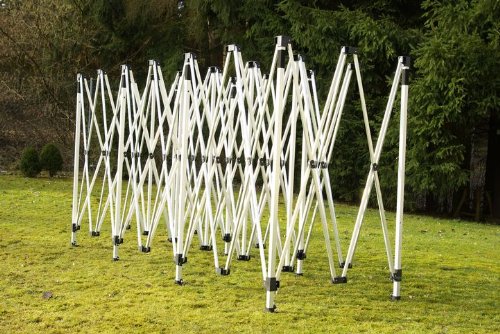 Falt Pavillon 3x9m grün Faltpavillon Seitenteile wasserdichtes Dach - 3