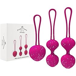 Boules de Geisha"Lola pink"- 3 boules évolutives- Exercices de Kegel pour tonifier les muscles pelviens-Rééducation du périnée après l'accouchement