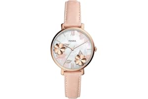 Fossil Damenuhr Jacqueline, 36mm Gehäusegröße, Quarzwerk, Lederarmband