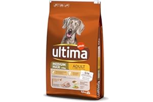 Ultima Medium-Maxi Adult Pollo, Comida seca para perros, 7,5kg
