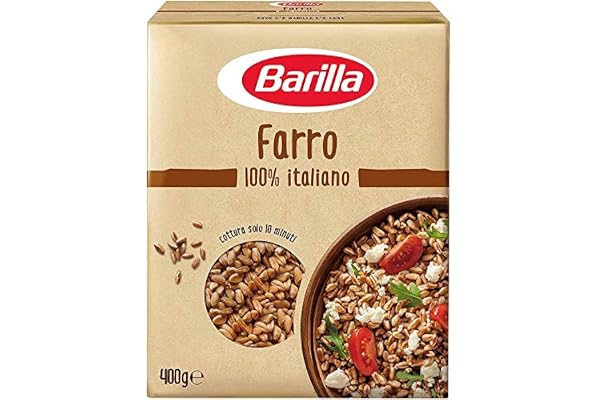 6x Barilla Farro 100 % italiensk dinkel läcker, hälsosam och en källa till fiber Medelhavet kök 400 g