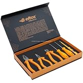 Eltos Premium Set, 6 Par&ccedil;a, Profesyonel El Aletleri, Y&uuml;ksek Kaliteli, Pense, Yan Keski, Kargaburnu, D&uuml;z Tornavida, Yıldız Tor