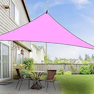Ubersweet Imported 10ft Rain Fly UV Resistant Sun Shade Sail Canopy Waterproof Heavy Duty Triangle 210T Polyester Awning Sand Sunshade for Outdoor Patio Garden Backyard Activities_125069