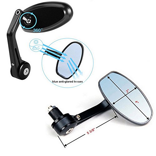 Ein Paar Motorrad Spiegel Lenkerendenspiegel Lenkerspiegel Rückspiegel 7/8 22mm