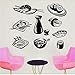 Produktbild Ljtao Sushi Essen Wandtattoo Restaurant Dekor Japan Essen Wandaufkleber Verschiedene Sushi Essen Fenster Vinyl Poster Küche Vinyl Wandbild 57X45 Cm