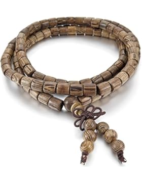 MunkiMix 6mm Holz Armband Link Handgelenk Halskette Tibetische Buddhist Buddhistischen Braun Kugel Perle Perlen...