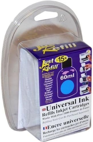 Just Refill 60ml Cyan Universal Refill Ink (English / French)