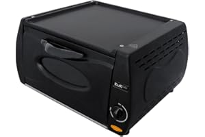 KuKoo - Mini Forno Tandoori Elettrico Fornetto per Pizza Piadine Panini con Piastra Superiore Anti Aderente per Ricette orientali Capacità 13L 2100W