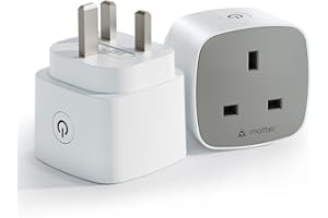 ONEWISH Smart Plug-Wi-Fi Matter Enabled, Compatible with Apple HomeKit, Alexa, Google Home, 2Packs