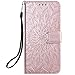 Produktbild Tosim OnePlus 7 Pro Hülle Leder, Klapphülle mit Kartenfach Brieftasche Lederhülle Stossfest Handyhülle Klappbar Case für OnePlus7 Pro - TOKTU020336 Rosa Gold