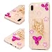 Produktbild P20 Lite Handyhülle Huawei P20 Lite Hülle Case Glitzer Strass Transparent Cover PC Hartcase Tasche Durchsichtige Schutzhülle Handytasche Skin Schale Bumper Handycover Luxus Prinzessin-Schmetterling1