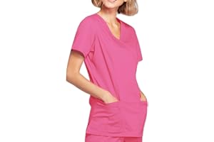 SMART UNIFORM Women's Uniform Slip-On Tunic Top, V-Neck Top, 7 Colours