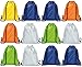 Produktbild Unsere Set von Kordelzug Taschen Rucksack für Erwachsene und Kinder PE Schule Schwimmen Mädchen Jungen Rucksack Party Swim Sack Gym Sport Outdoor Aktivitäten – Blau – Grün – Orange – Gelb – Grau – verschiedenen Farben