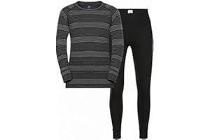 Odlo Active Warm Set_159449 Ensemble Couche de Base pour Enfant Mixte Enfant